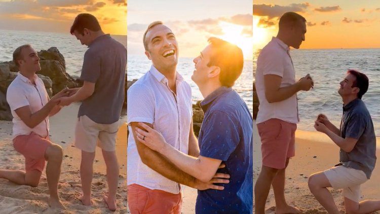 Pareja gay se propone matrimonio al mismo tiempo (VIDEO)
