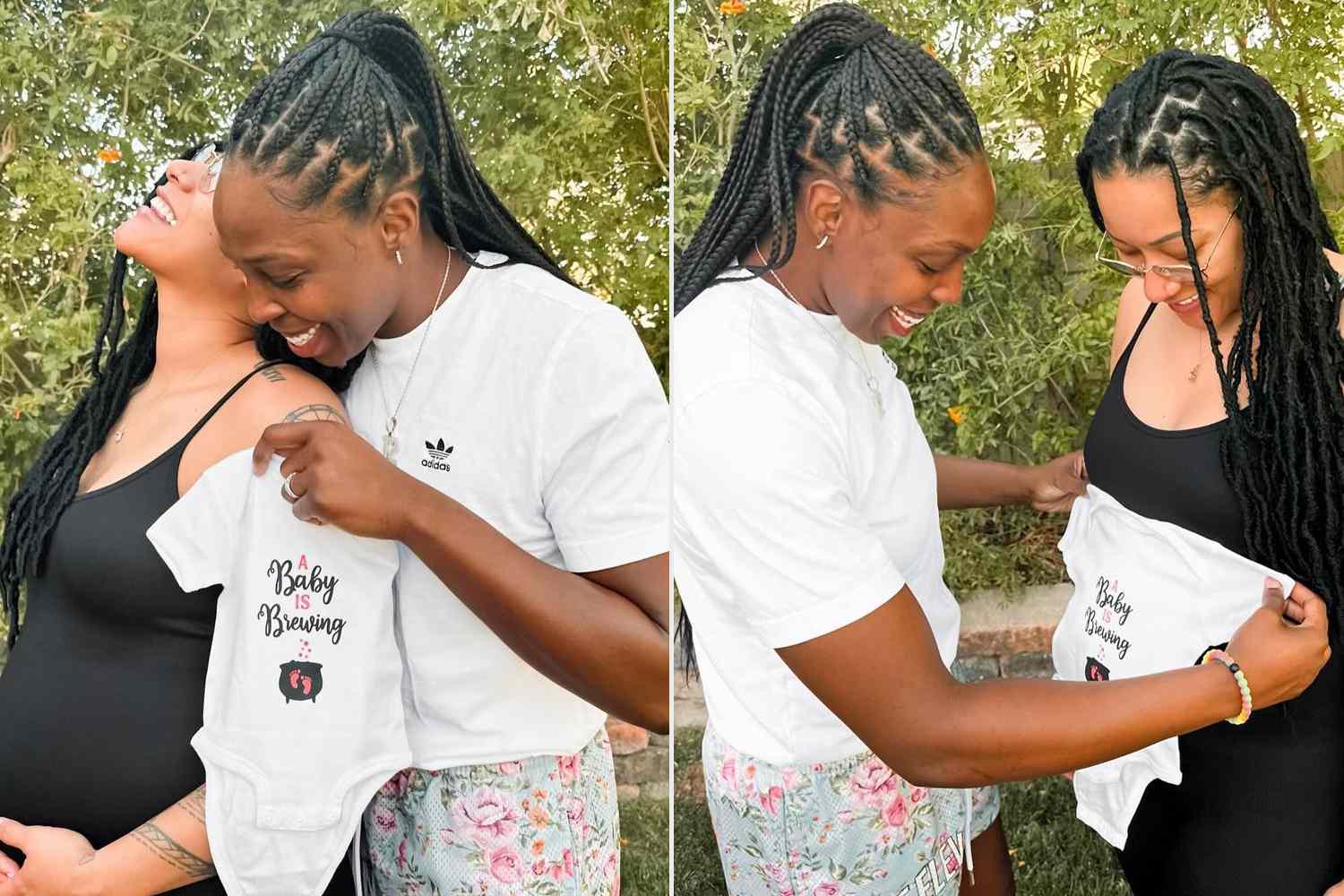 Chelsea Gray de la WNBA y su esposa esperan con alegría la llegada de un bebé